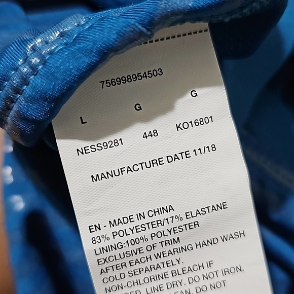 Nike Striped Cross Back Bikini Top Large NWT - Picture 4 of 10